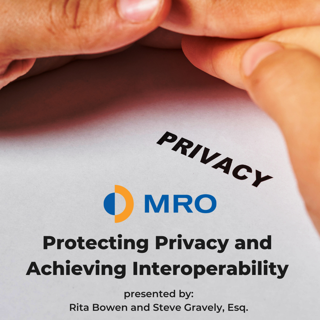 Webinar image - Protecting Privacy and Achieving Interoperability